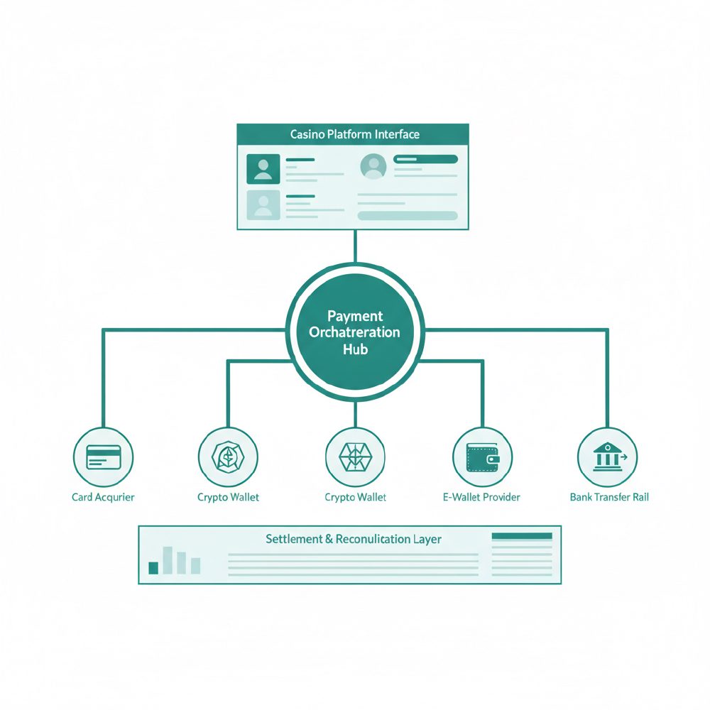 iGaming payment processing flow diagram